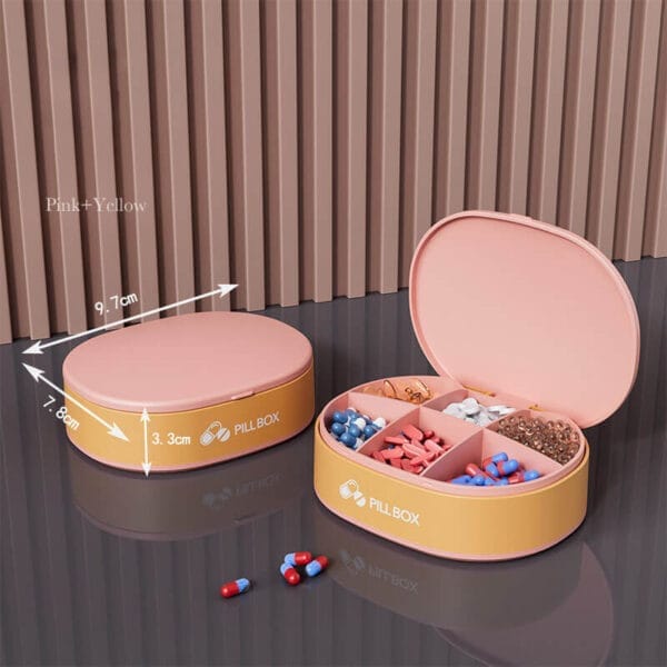 6 compartment plastic pill box 7