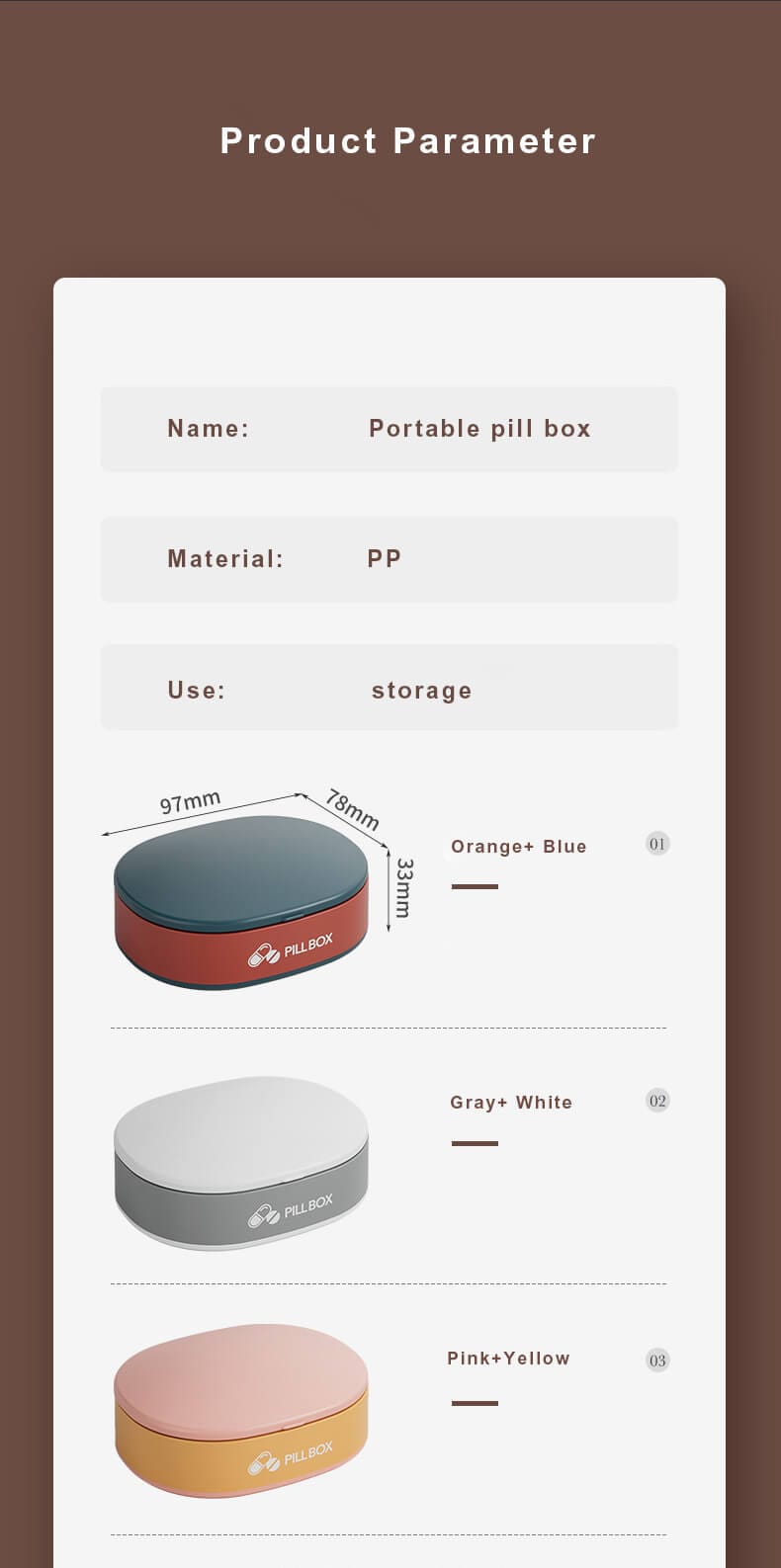 6 compartment plastic pill box product display 3