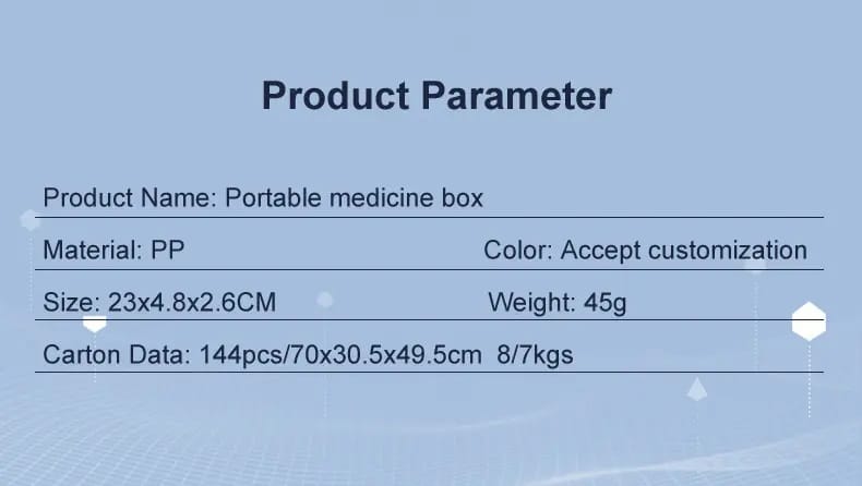 7 days pill box l product display 3