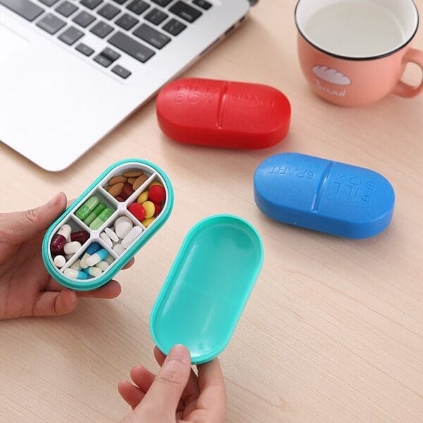 capsule type 6 cases pocket pill box 2