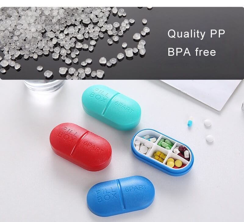 capsule type 6 cases pocket pill box product display 3