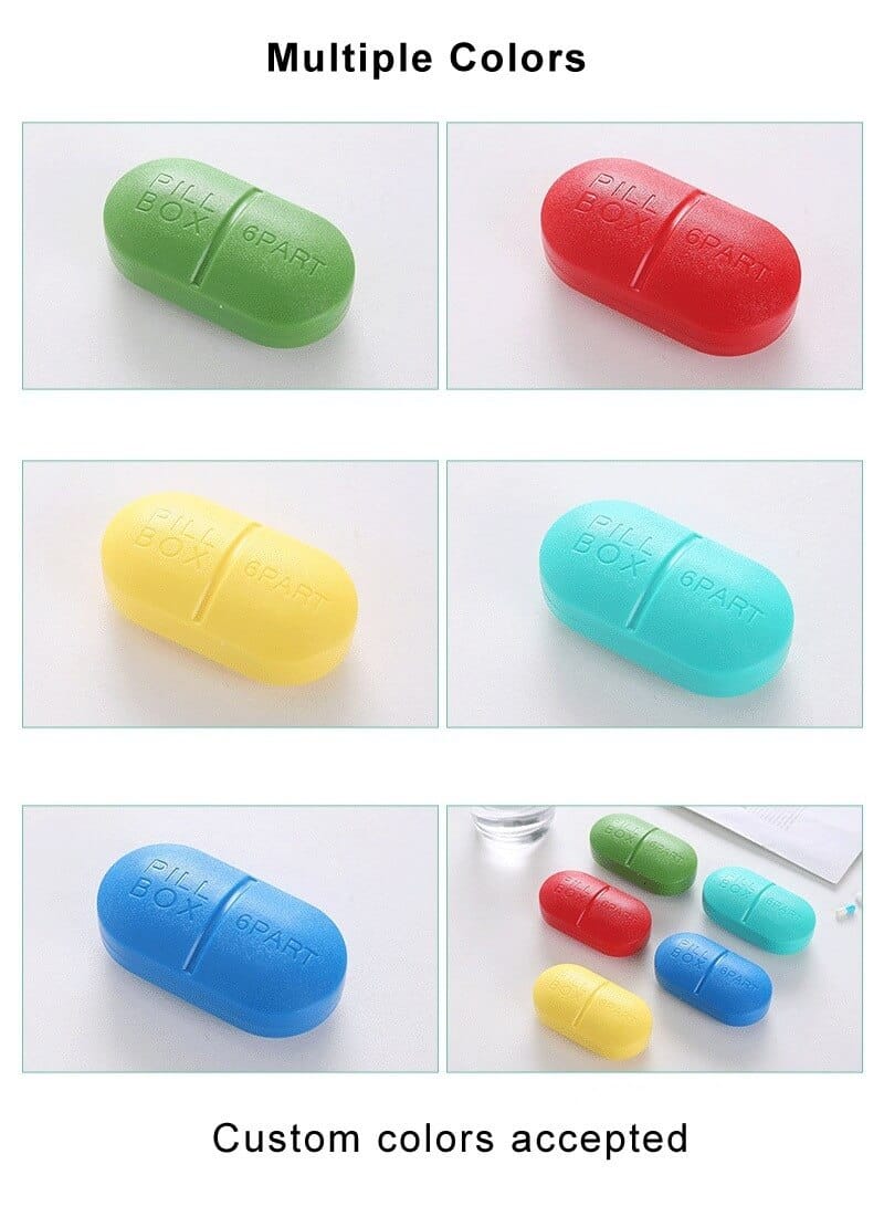 capsule type 6 cases pocket pill box product display 4