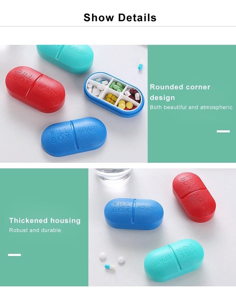 capsule type 6 cases pocket pill box product display 5