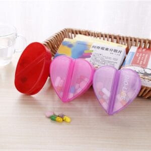 heart shape plastic pill box 1