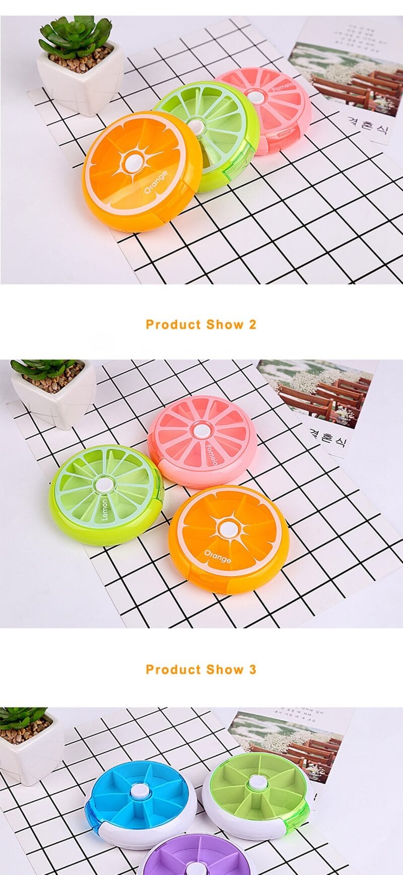 mini fruit pill organizer product display 4