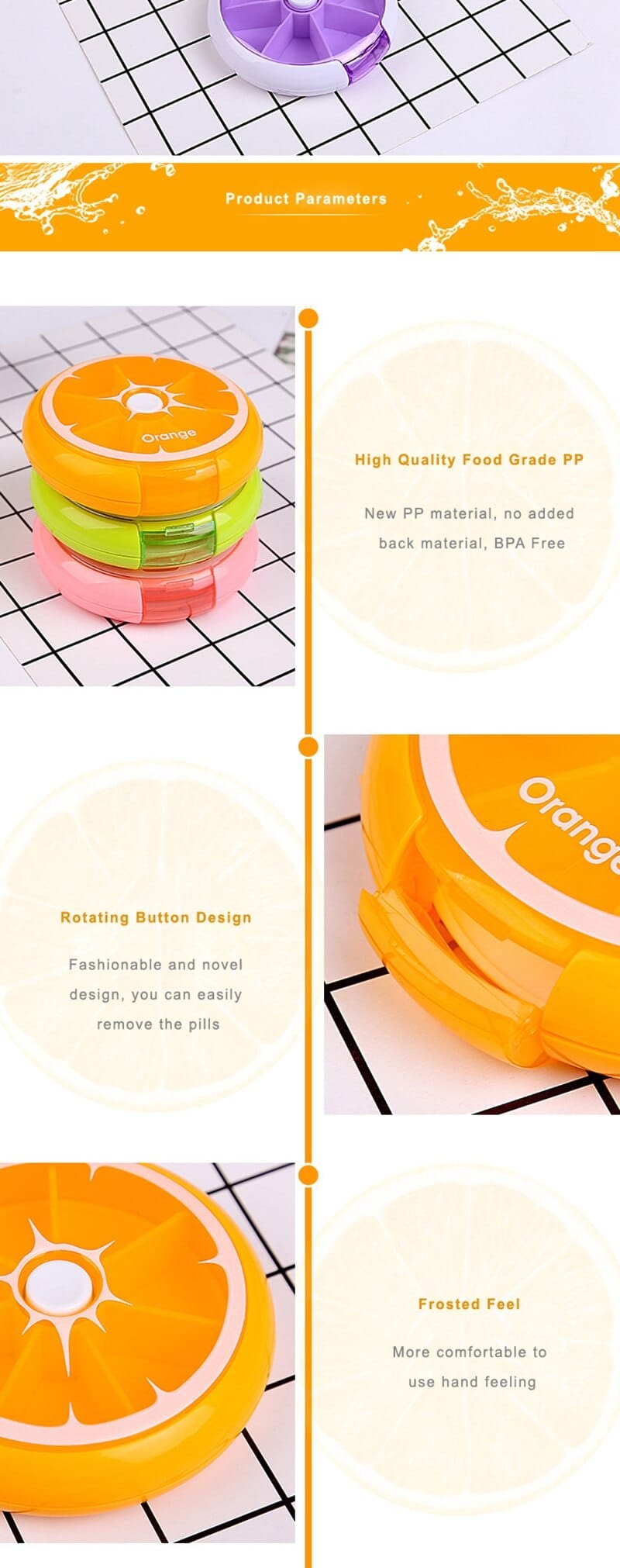 mini fruit pill organizer product display 5