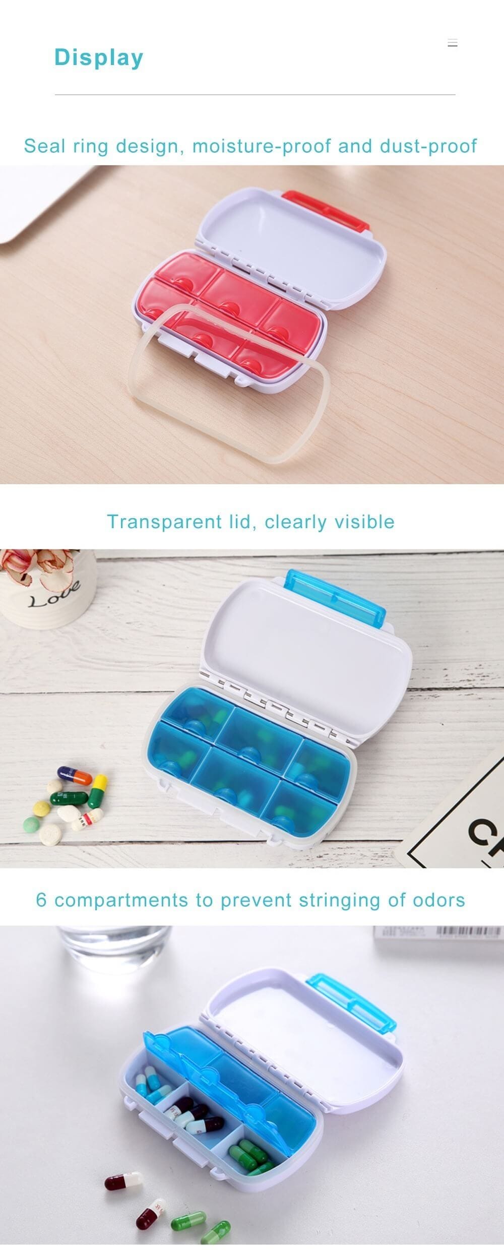 moisture proof plastic pill box product display 4