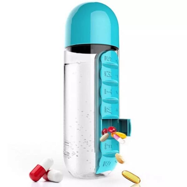 pill box water bottle 500ml 6