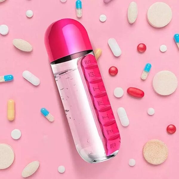 pill box water bottle 500ml 9