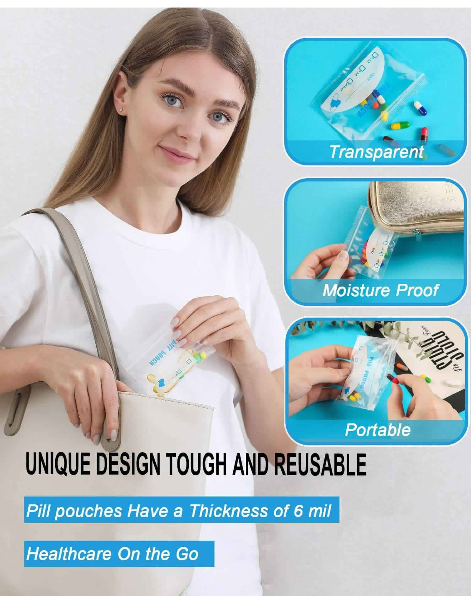 reusable daily pill bag pouch product display 7