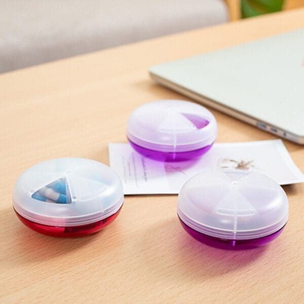 rotatable round pill organizer 2