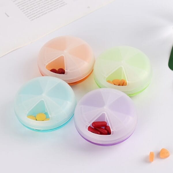 rotatable round pill organizer 4