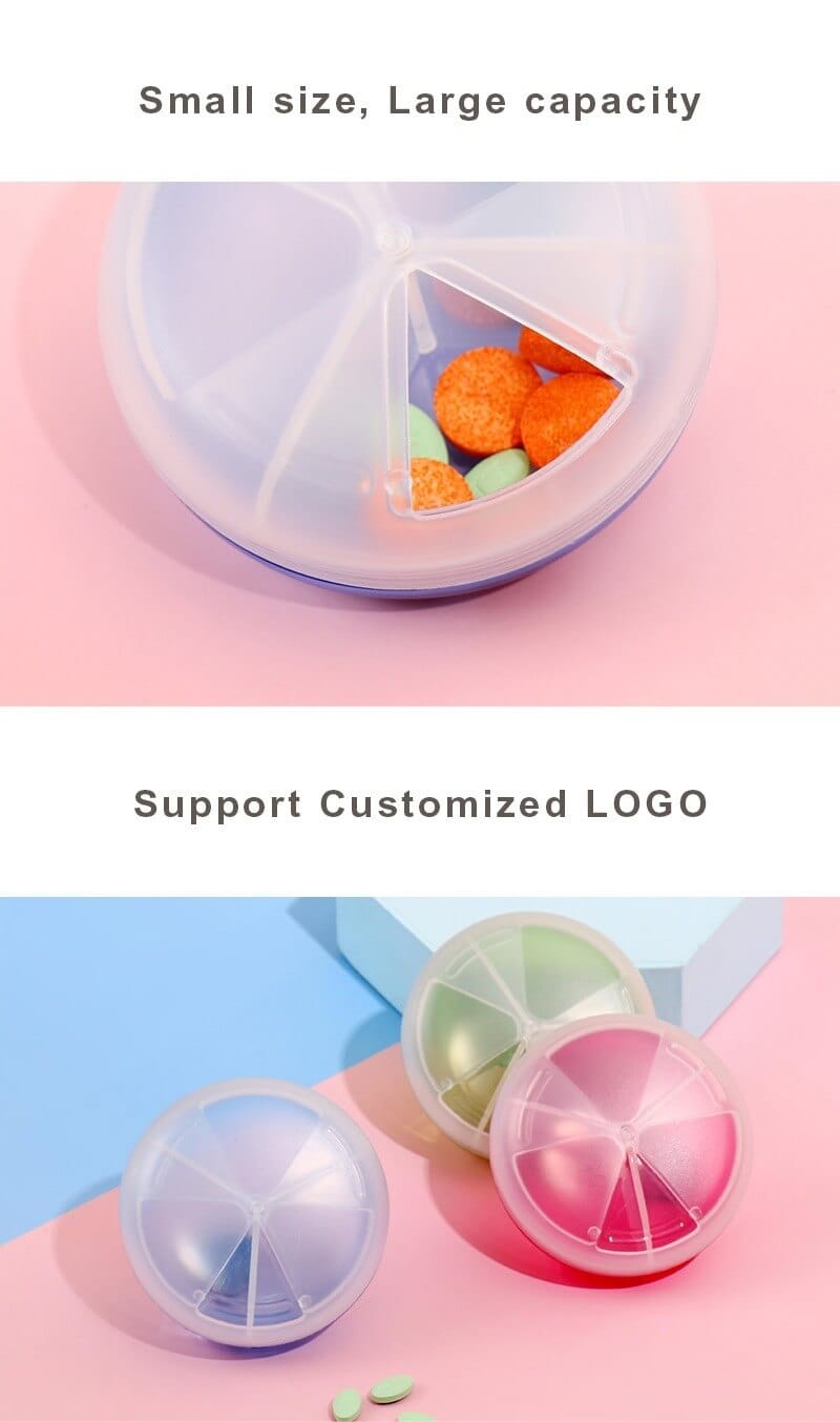 rotatable round pill organizer product display 6