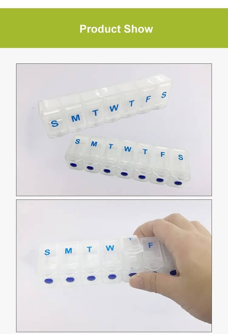 single push button pill organizer product display 5