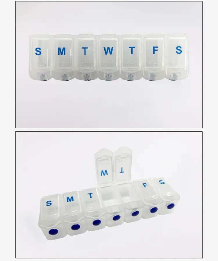 single push button pill organizer product display 6