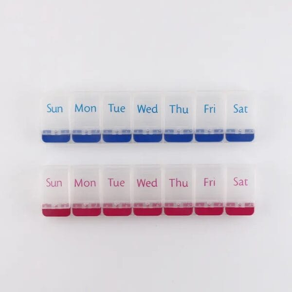 single push button weekly pill box 8