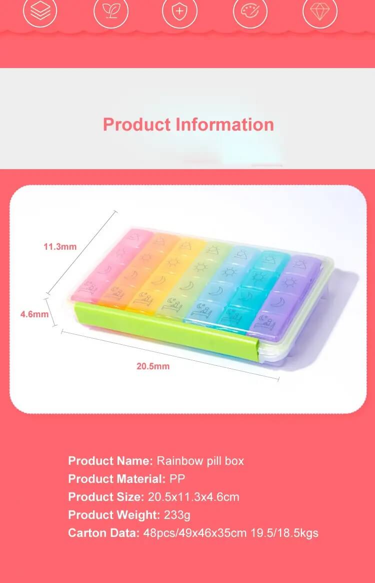 weekly pill organizer product display 2