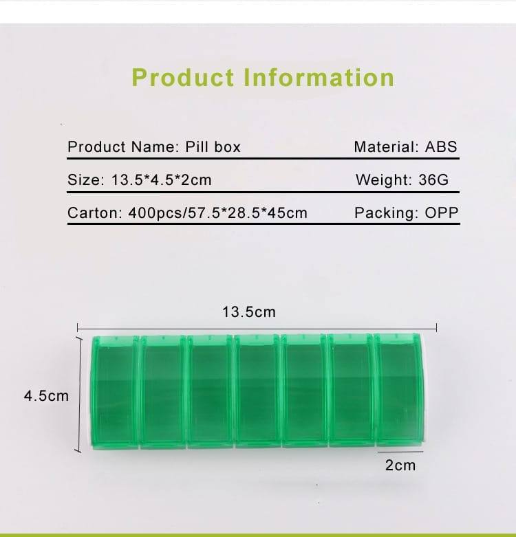 weekly plastic tablet container product display 2