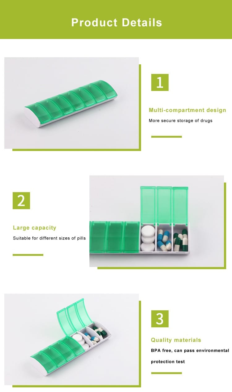 weekly plastic tablet container product display 4