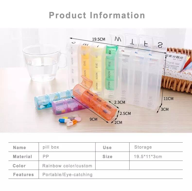 weekly pop up pill organizer product display 3