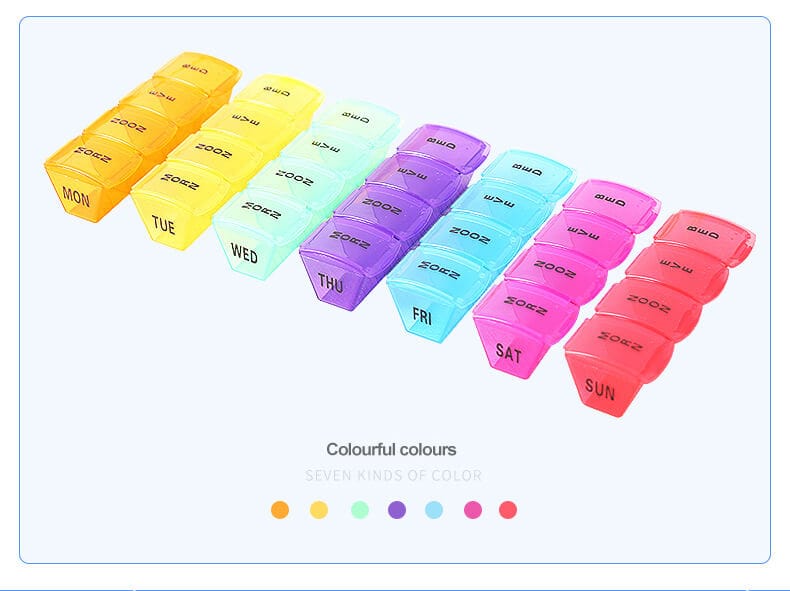 weekly round pill case product display 4