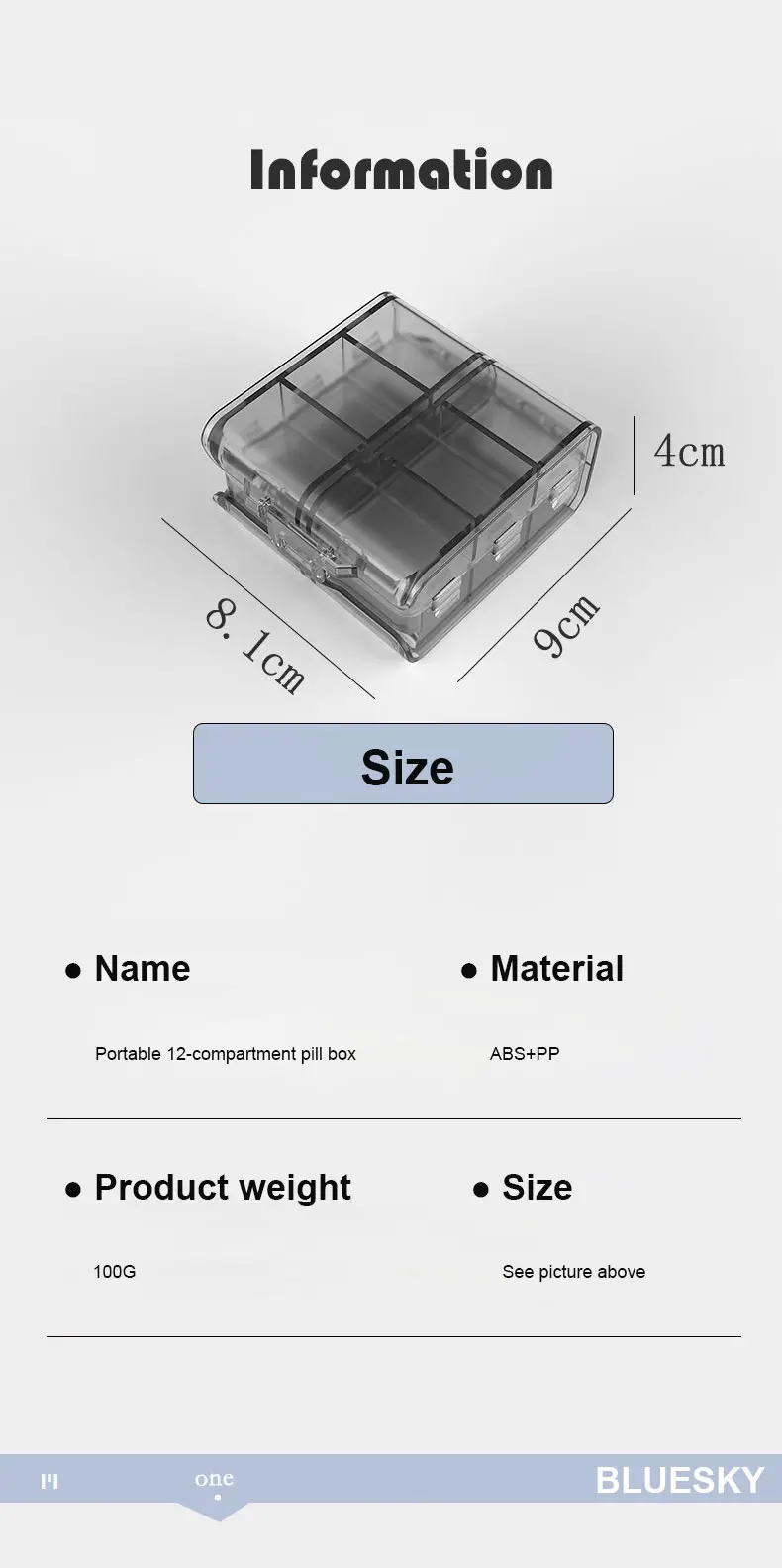 12 Compartment Foldable Pill Organizer (5)