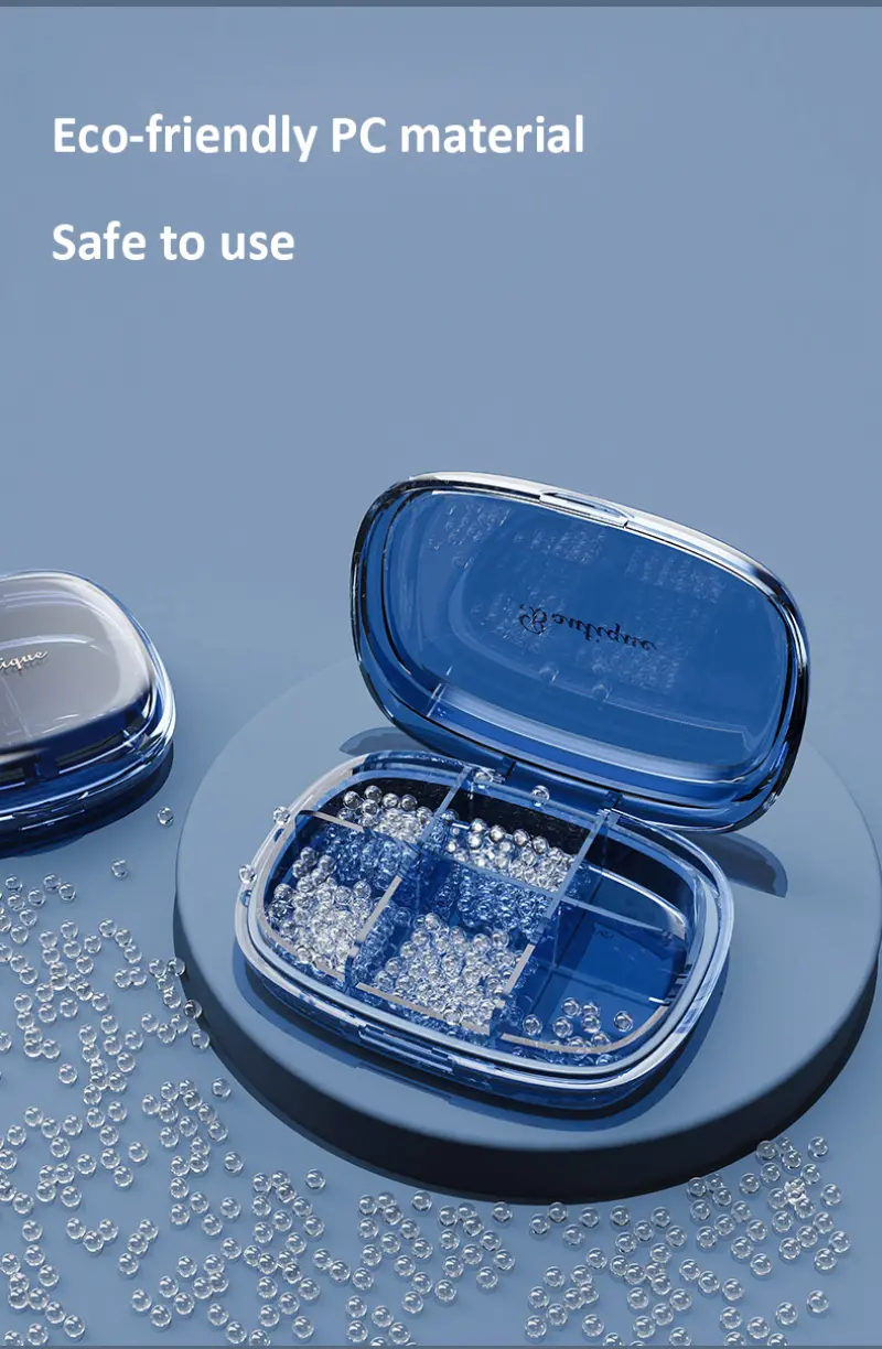 6 Compartment Travel Medicine Case (3)