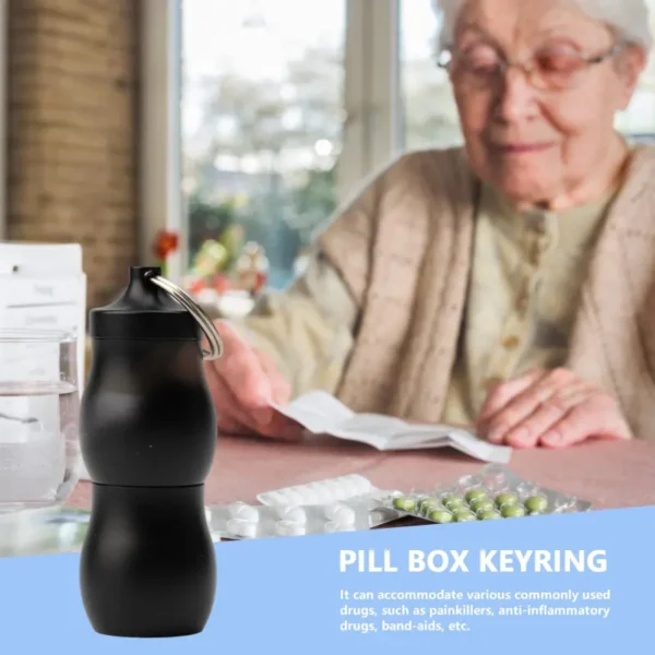 Keychain Medication Pill Box (8)