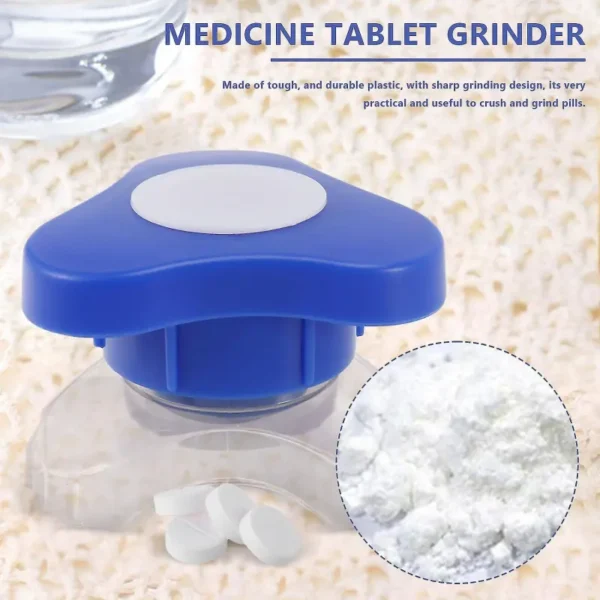 Pill Crusher Grinder Tablets Pills Crush Grind Powder Storage Box Cutter New Portable Tablet Crusher Grinder Multifunction (1)
