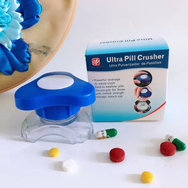 Pill Crusher Grinder Tablets Pills Crush Grind Powder Storage Box Cutter New Portable Tablet Crusher Grinder Multifunction (8)