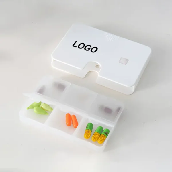 Portable Carry on Mini Pill Box Plastic Dispenser 6 Compartments Small Pill Box Weekly Pill Capsule Organizer (10) (2)
