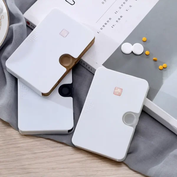 Portable Carry on Mini Pill Box Plastic Dispenser 6 Compartments Small Pill Box Weekly Pill Capsule Organizer (6)