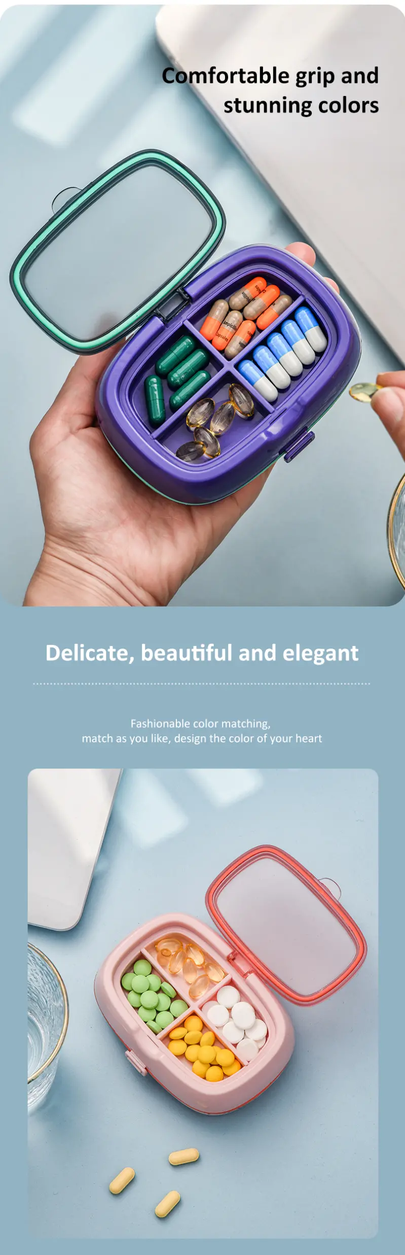10 Compartment Pill Box with Double Seal – BS0800J (6)