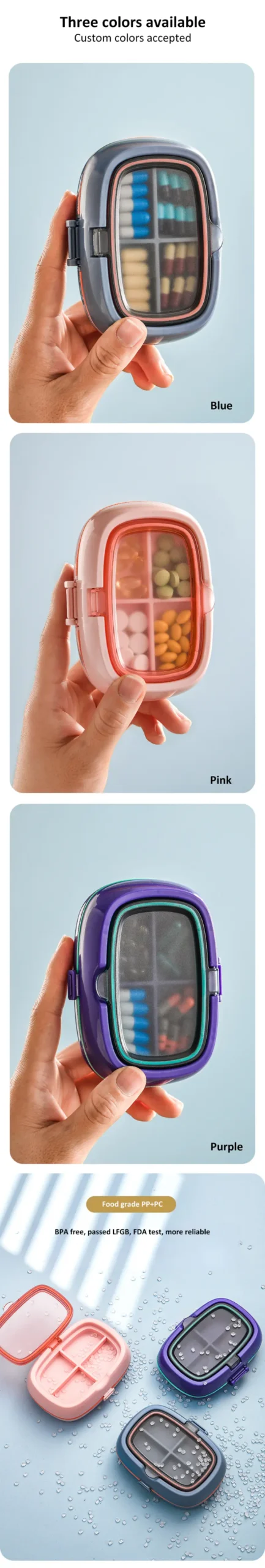 10 Compartment Pill Box with Double Seal – BS0800J (8)