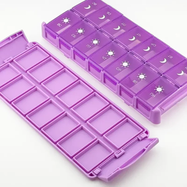 14 Compartment Weekly AMPM Pill Organizer (1)