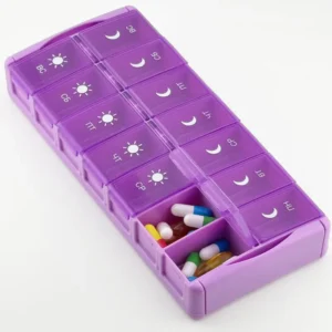 14 Compartment Weekly AMPM Pill Organizer (5)