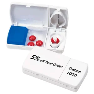2 Compartment Pill Box with Pill Cutter (1)