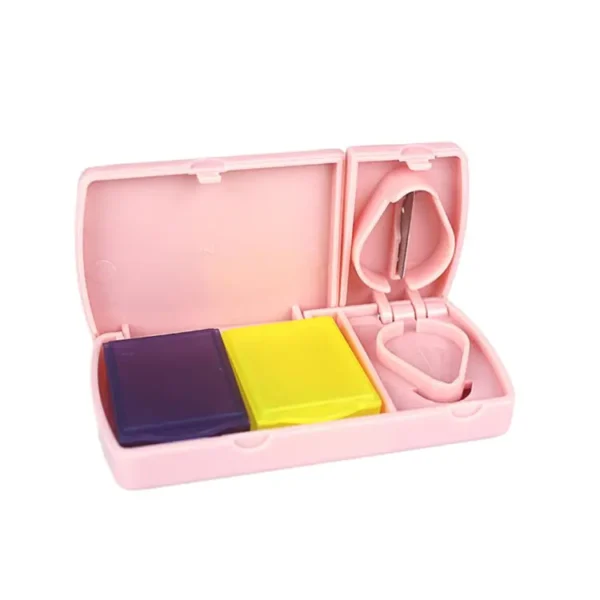 2 Compartment Pill Box with Pill Cutter (12)