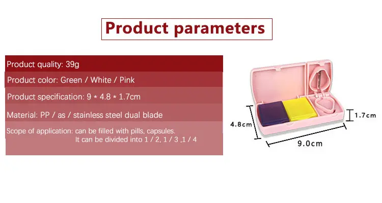 2 Compartment Pill Box with Pill Cutter (3)