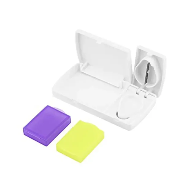 2 Compartment Pill Box with Pill Cutter (4)
