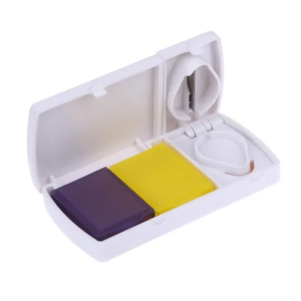 2 Compartment Pill Box with Pill Cutter (5)