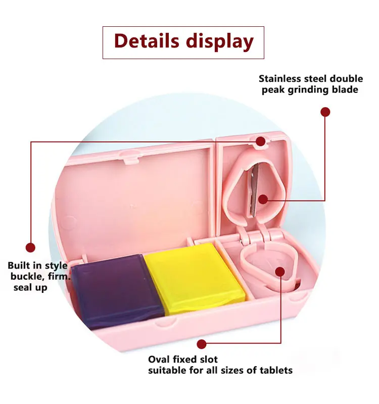 2 Compartment Pill Box with Pill Cutter (7)