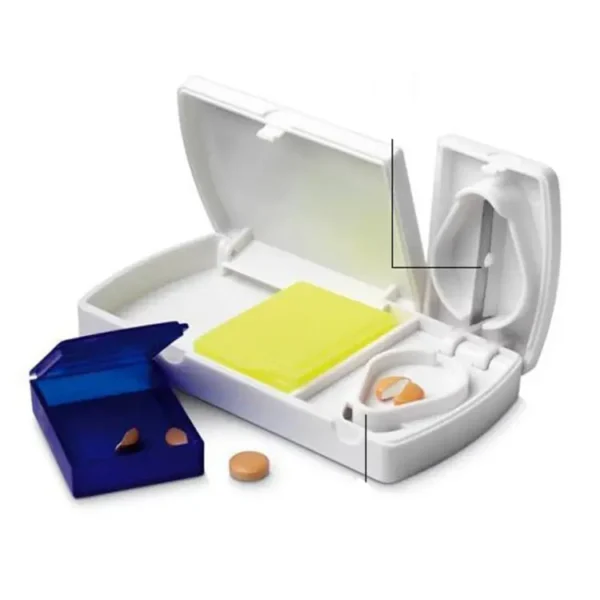 2 Compartment Pill Box with Pill Cutter (9)