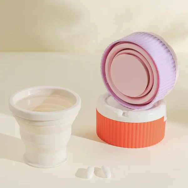 2 in 1 Folding Medicine Case with Water Cup (5)