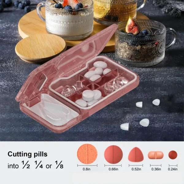 2 in 1 Pill Organizer with Cutter (10)