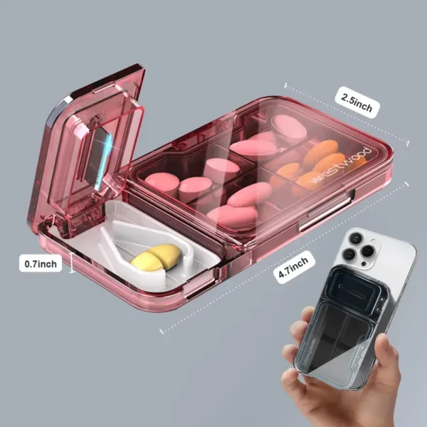 2 in 1 Pill Organizer with Cutter (12)