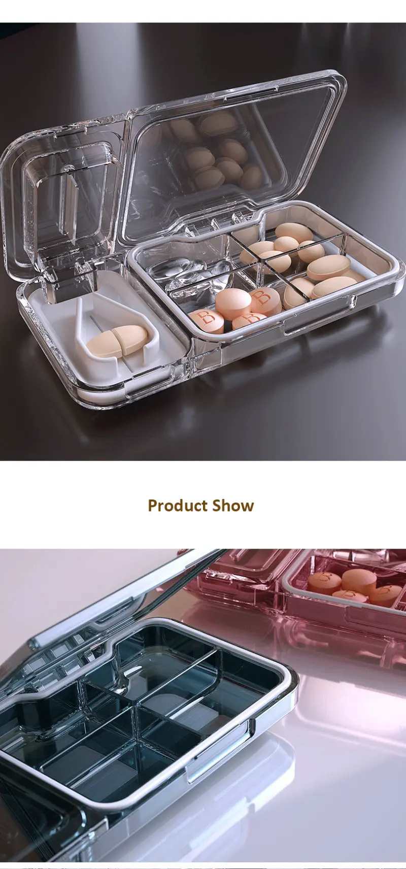 2 in 1 Pill Organizer with Cutter (7)