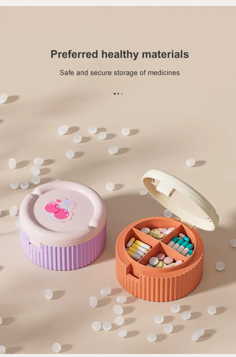 2 in 1 folding pill case with water cup. (7)