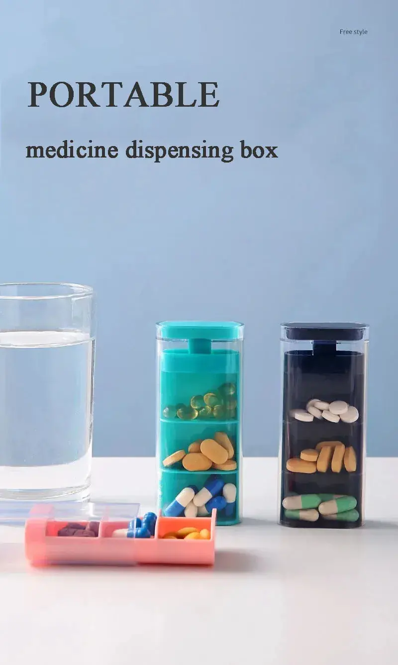 3 Layer Vertical Pill Organizer – BS1289J (1)