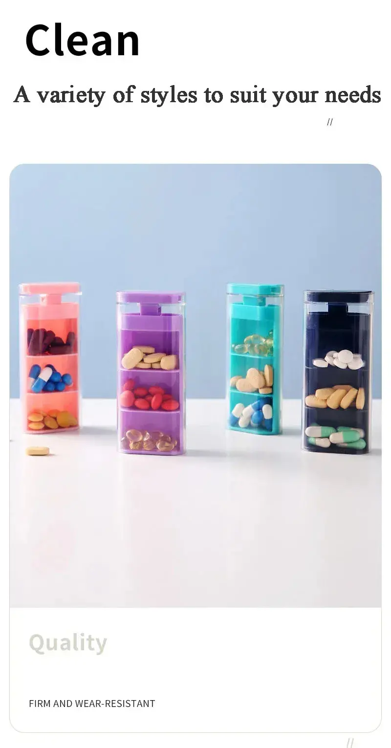 3 Layer Vertical Pill Organizer – BS1289J (10)